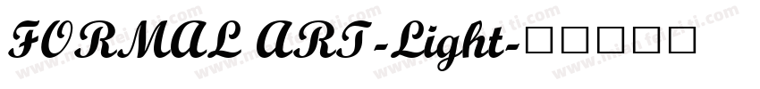 FORMAL ART-Light字体转换